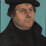 The German multi talent Lucas Cranach the Elder, was a Renaissance painter, woodcut printmaker and engraver who used these state of the art methods of his time to produce merchandise on a large industrial scale. His most famous portrait was the famous historical figure of Martin Luther.