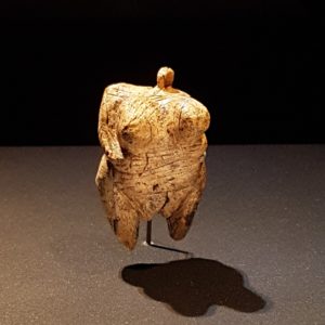 The Venus vom Hohlefels is an approx. six centimeter high Venus figure carved from mammoth ivory, which was excavated in the cave "Hohle Fels" at the southern foot of the Swabian Alb in Germany. The figurine is up to approx. 40,000 years old and one example of the many finds of similar figurines in the region which mark the oldest known creative works of early humans.