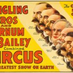 Image of an old billboard of the Ringling Bros and Barnum Bailey Circus Kings