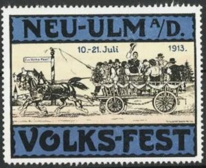 Poster Stamp Fun Fair Neu-Ulm Germany 1913
